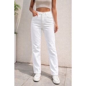 7 For All Mankind White Denim Jeans Size 24 AU8115616A Made in USA‎ Skinny Slim